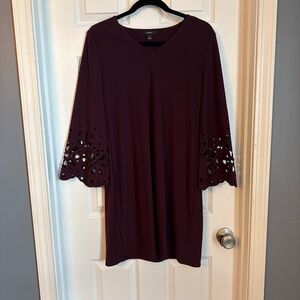 Wine colored long sleeve Alfani dress